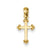 14k Gold Budded Cross Charm hide-image