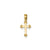 Budded Cross Charm in 14k Gold