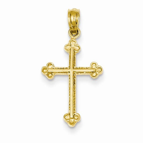 14k Gold Budded Cross pendant, Exquisite Pendants for Necklace