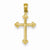 14k Gold Budded Cross pendant, Exquisite Pendants for Necklace