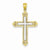 14k Gold Two-tone Cross Pendant, Fine Pendants for Necklace