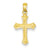 14k Gold Budded Cross Charm hide-image