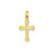 Budded Cross Charm in 14k Gold