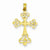 14k Gold Polished Cross Pendant, Pretty Pendants for Necklace