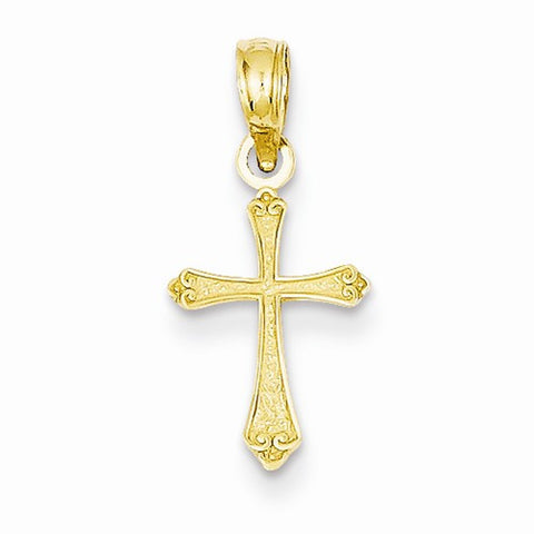 14k Gold Budded Cross pendant, Gorgeous Pendants for Necklace