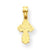 14k Gold Small Eastern Orthodox Cross Charm hide-image