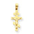 14k Gold Eastern Orthodox Crucifix Charm hide-image