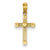 14k Gold Small Heart Cross Charm hide-image