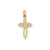 Passion Cross Charm in 14k Gold w/Rhodium