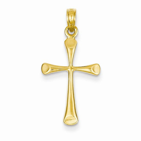 14k Gold Polished Cross Pendant, Dazzling Pendants for Necklace