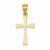 14k Gold Polished Cross Pendant, Delightful Pendants for Necklace