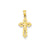 Budded Cross Charm in 14k Gold
