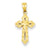 14k Gold Budded Cross Charm hide-image