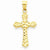 14k Gold Diamond-cut Cross pendant, Pretty Pendants for Necklace