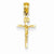 14k Gold Small INRI Crucifix Pendant, Pendants for Necklace