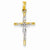 14k Gold Two-tone INRI Crucifix Pendant, Stylish Pendants for Necklace
