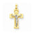 14k Gold Two-tone Crucifix Pendant, Charm
