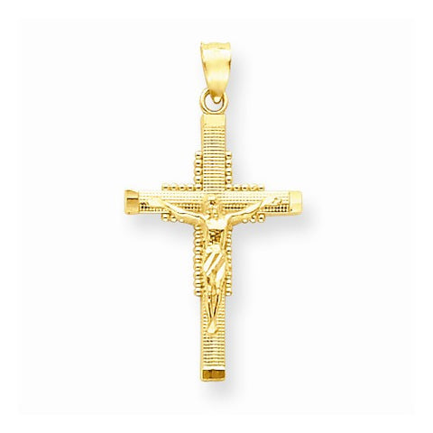 14k Gold Textured Crucifix pendant, Adorable Pendants for Necklace