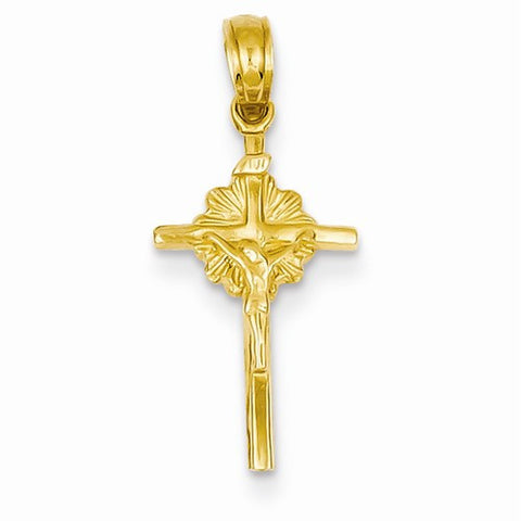 14k Gold INRI Crucifix pendant, Dazzling Pendants for Necklace