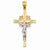 14k Gold Tri-color Crucifix pendant, Delightful Pendants for Necklace