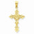 14k Gold Satin w/Diamond-cut Crucifix Pendant, Pendants for Necklace
