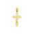 Satin & Diamond-cut Crucifix Charm in 14k Gold