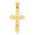 14k Gold Satin & Diamond-cut Crucifix Charm hide-image