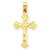 14k Gold INRI Crucifix Charm hide-image