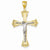 14k Gold Two-tone Crucifix Pendant, Stylish Pendants for Necklace