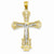 14k Gold Two-tone Diamond-cut Crucifix Pendant, Classy Pendants for Necklace