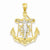 14k Gold Two-tone Mariner's Cross Pendant, Pendants for Necklace
