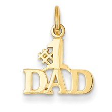 14k Gold #1 Dad Charm hide-image