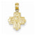 14k Gold Miniature Four Way Medal Pendant, Pendants for Necklace