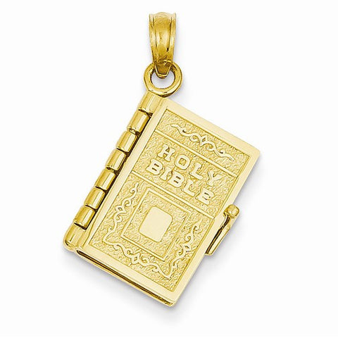14k Gold Lord's Prayer Bible Pendant, Pendants for Necklace