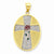 14k Gold w/Rhodium Enameled Serenity Cross Pendant, Pendants for Necklace