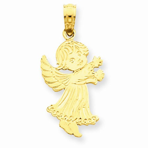 14k Gold Angel Pendant, Pendants for Necklace