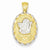 14k Gold w/Rhodium Angel pendant, Delightful Pendants for Necklace