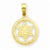 14k Gold Star of David in Circle Pendant, Pendants for Necklace