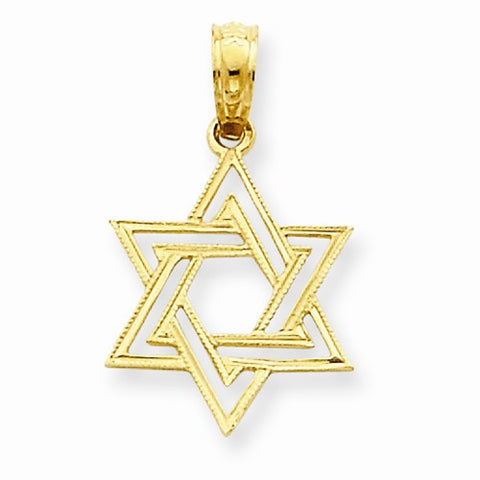 14k Gold Jewish Star of David Pendant, Pendants for Necklace