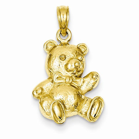 14k Gold Teddy Bear pendant, Pretty Pendants for Necklace