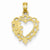 14k Gold Teddy Bear in Heart Pendant, Pendants for Necklace