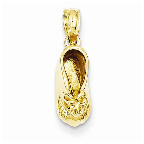 14k Gold Baby Booty with Dangling Heart Pendant, Pendants for Necklace