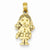 14k Gold Girl Figure Pendant, Pendants for Necklace