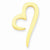 14k Gold Polished Heart Chain Slide Pendant, Pendants for Necklace