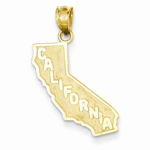 14k Gold California State Pendant, Pendants for Necklace