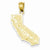 14k Gold California State Pendant, Pendants for Necklace