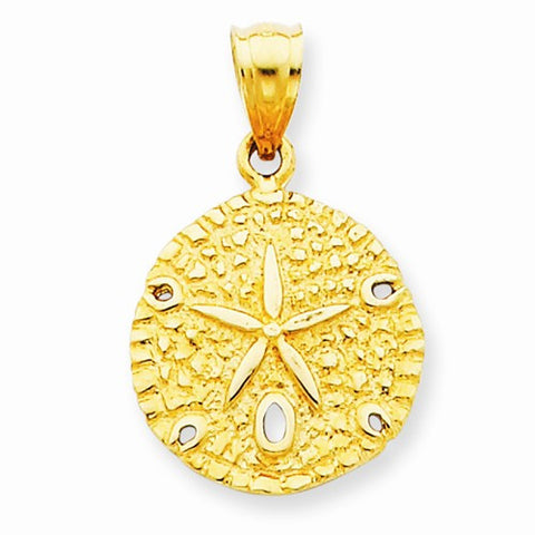 14k Gold Sand Dollar pendant, Alluring Pendants for Necklace