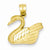 14k Gold Diamond-cut Swan Pendant, Pendants for Necklace