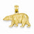 14k Gold Diamond-cut Bear pendant, Adorable Pendants for Necklace