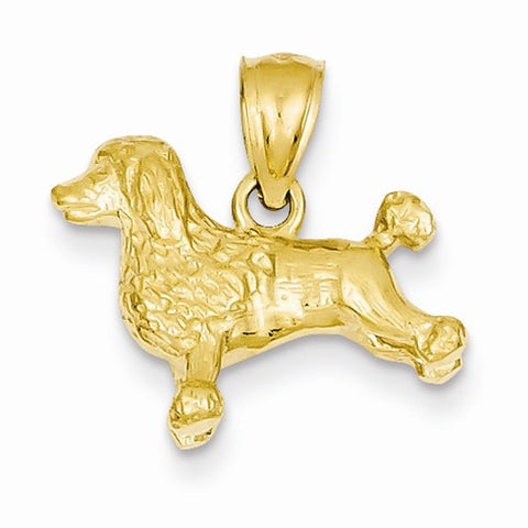 14k Gold Poodle Pendant, Beautiful Pendants for Necklace